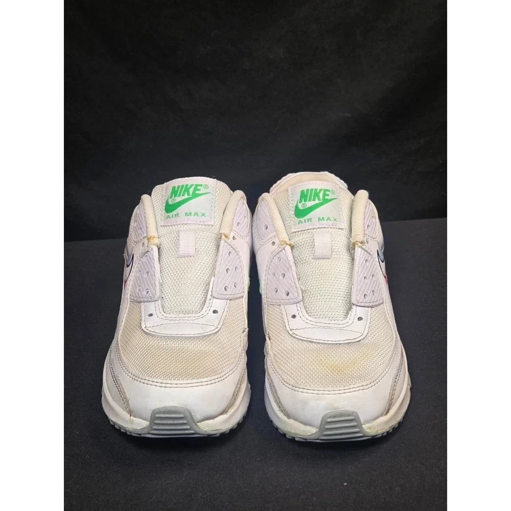 Nike Air‎ Max 90 GS White Multi Color Triple Swoosh DN3730-100 Kids Size 3.5Y
